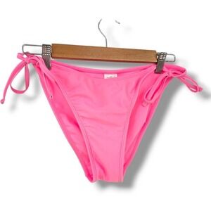 NEW Wild Fable Hot Pink‎ Bikini Bottoms Tie Side Swimsuit Recycled Polyester M